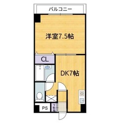 手柄駅 徒歩14分 3階の物件間取画像